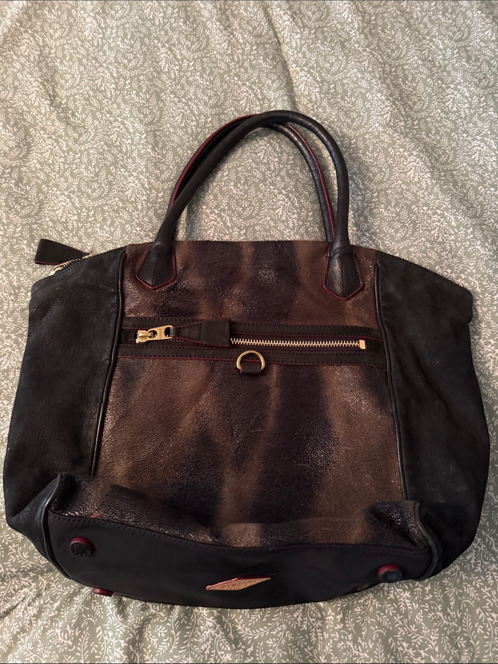 MZ Wallace Large Suede Handbag Mimi Tote
